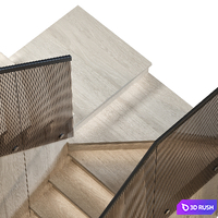 Stair modern 4 3D Model Vray, Corona