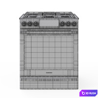 Samsung 5.8 Cu. Ft. Slide-In Gas Range 3D Model Corona