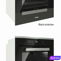 Oven Miele - H 6461 B 3D Model Vray, Corona