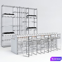 Loft Bar Collection 3D Model Vray