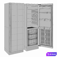 Liebherr RB 1410 fridge 3D Model Vray, Corona