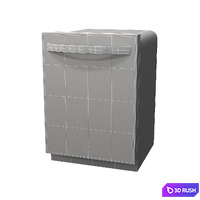 Built-in Whirlpool WDT970SAHZ Dishwasher 3D Model Vray, Corona