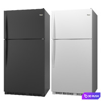 Whirlpool 33-inch Wide Top Freezer Refrigerator 3D Model Vray, Corona