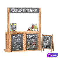 Drinks stand 3D Model Vray