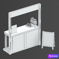 Drinks stand 3D Model Vray