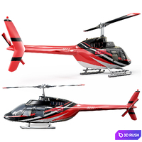 Helicopter_Bell_206 3D Model Vray
