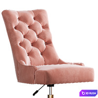 Rh Martine_adjustable velvet desk Chair 3D Model Corona