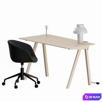 Office Set by HAY 3D Model Corona