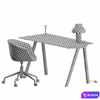 Office Set by HAY 3D Model Corona
