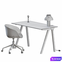 Office Set by HAY 3D Model Corona