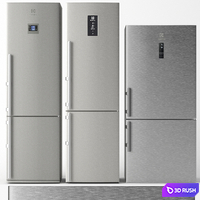 Refrigerator set Electrolux 3D Model Vray