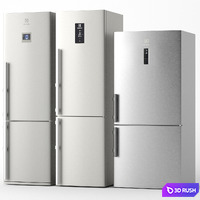 Refrigerator set Electrolux 3D Model Vray