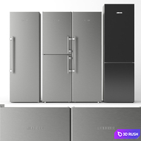 Refrigerator set Liebherr 3D Model Vray