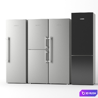 Refrigerator set Liebherr 3D Model Vray