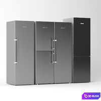 Refrigerator set Liebherr 3D Model Vray