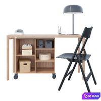 Ikea Råvaror Office Workplace 3D Model Corona