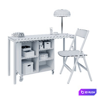 Ikea Råvaror Office Workplace 3D Model Corona