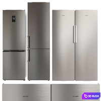 Refrigerator set Atlant 3D Model Vray, Corona