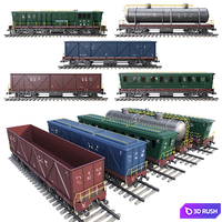 A train 3D Model Vray, Corona