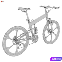 Mountain bike HAMMER 3D Model Vray, Corona