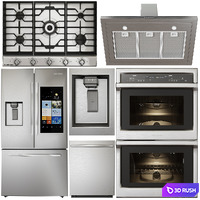 Samsung appliances collection 3D Model Vray, Corona