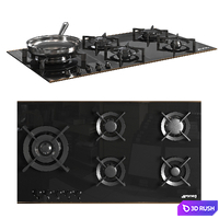 Hob Smeg PV695LCNX 3D Model Vray, Corona