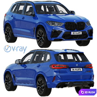 BMW X5 M Competition 2021 3D Model Vray