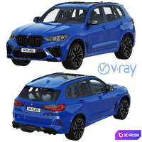 BMW X5 M Competition 2021 3D Model Vray