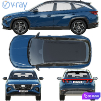 Hyundai Tucson 2021 3D Model Vray