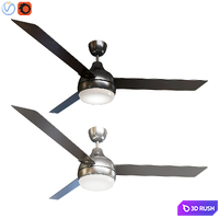 Xeno Indoor Ceiling Fan 3D Model Vray, Corona