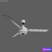 Xeno Indoor Ceiling Fan 3D Model Vray, Corona