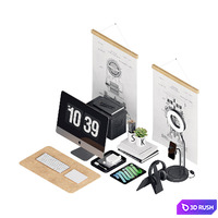 Utespelare Industrial Desk 3D Model Vray, Corona