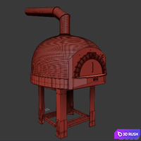 Wood-fired pizza oven AS TERM D100K MOSAIC 3D Model Vray