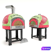 Wood-fired pizza oven AS TERM D100K MOSAIC 3D Model Vray