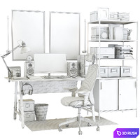 Workstation 3D Model Vray, Corona