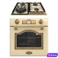 Gas hob Kaiser KG 6335 Oven Kaiser EH 6355 6345 3D Model Corona