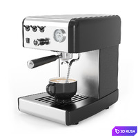Espresso Coffee Machine 03 3D Model Vray, Corona