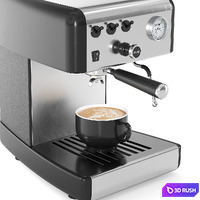 Espresso Coffee Machine 03 3D Model Vray, Corona