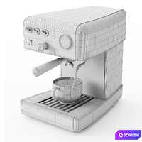 Espresso Coffee Machine 03 3D Model Vray, Corona