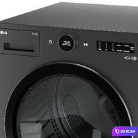 LG washing machine WM6700HBA 3D Model Vray, Corona