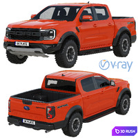 Ford Ranger Raptor 2023 3D Model Vray