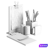 Table set 3D Model Vray, Corona