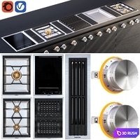 Gaggenau Cook Top 3D Model Vray, Corona