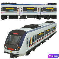Metro Train 3D Model Vray
