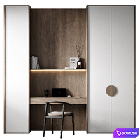 Workplace 8 3D Model Vray, Corona