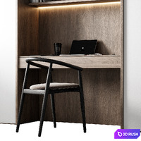 Workplace 8 3D Model Vray, Corona