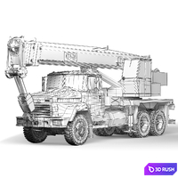 KrAZ 65053 KTA-28 2008 3D Model Vray
