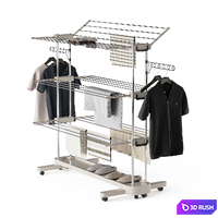 Clothes dryer with filling 3D Model Vray, Corona