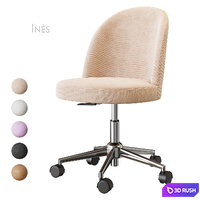 INES office chair La Redoute 3D Model Vray, Corona