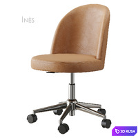 INES office chair La Redoute 3D Model Vray, Corona